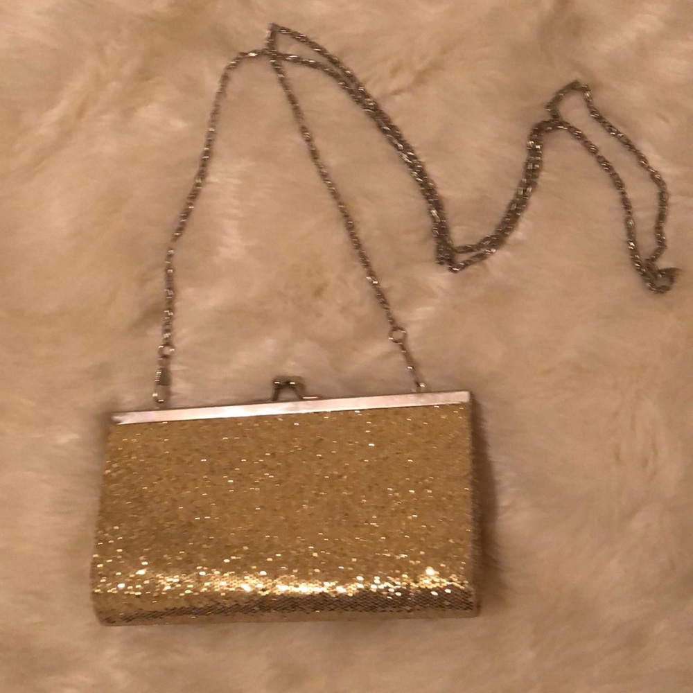 Gold Clutch w/ Strap